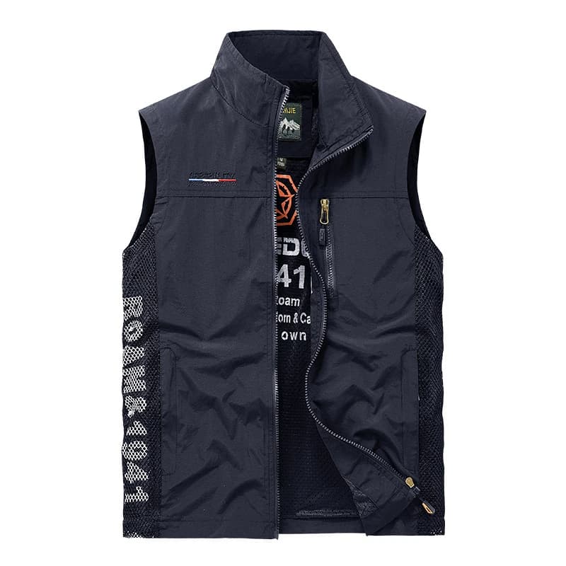 Veste mesh respirante homme été pêche - Veste sans manches légère pour sport et photographie extérieure