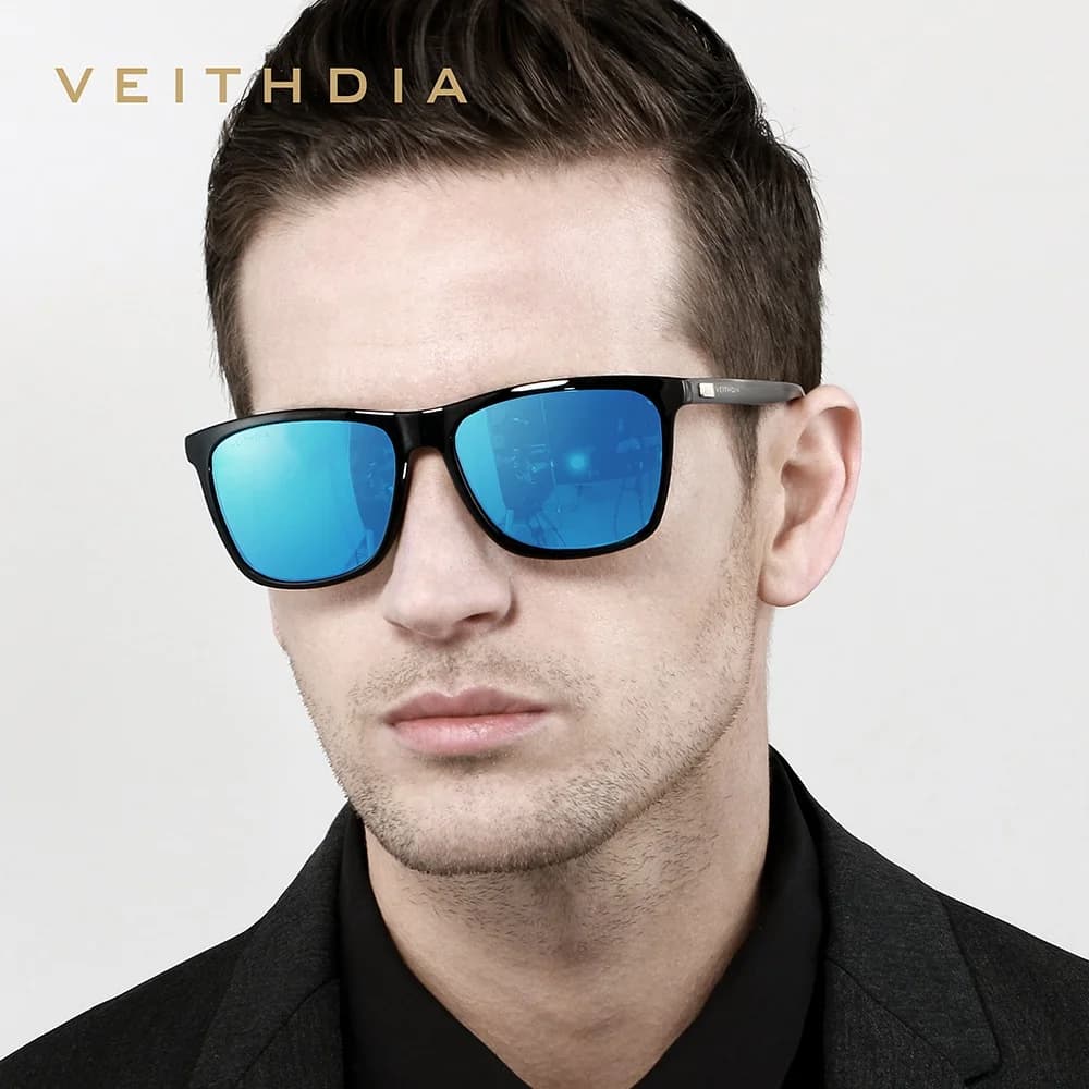 Lunettes vintage aluminium TR90 polarisées unisexe pêche rétro marque VEITHDIA 6108
