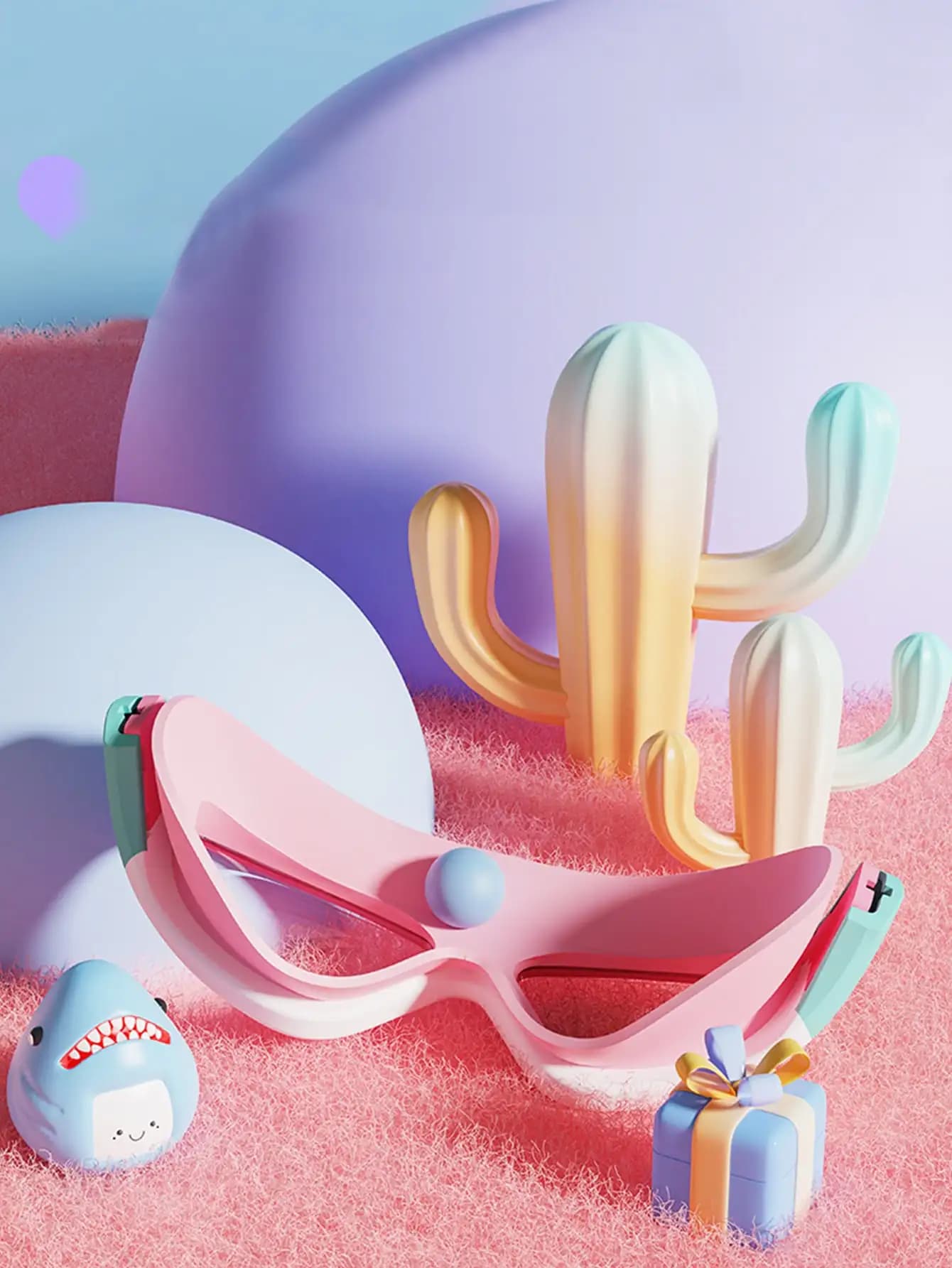 Lunettes de natation enfant grand cadre HD étanches - Anti-buée avec bouchons d'oreilles connectés