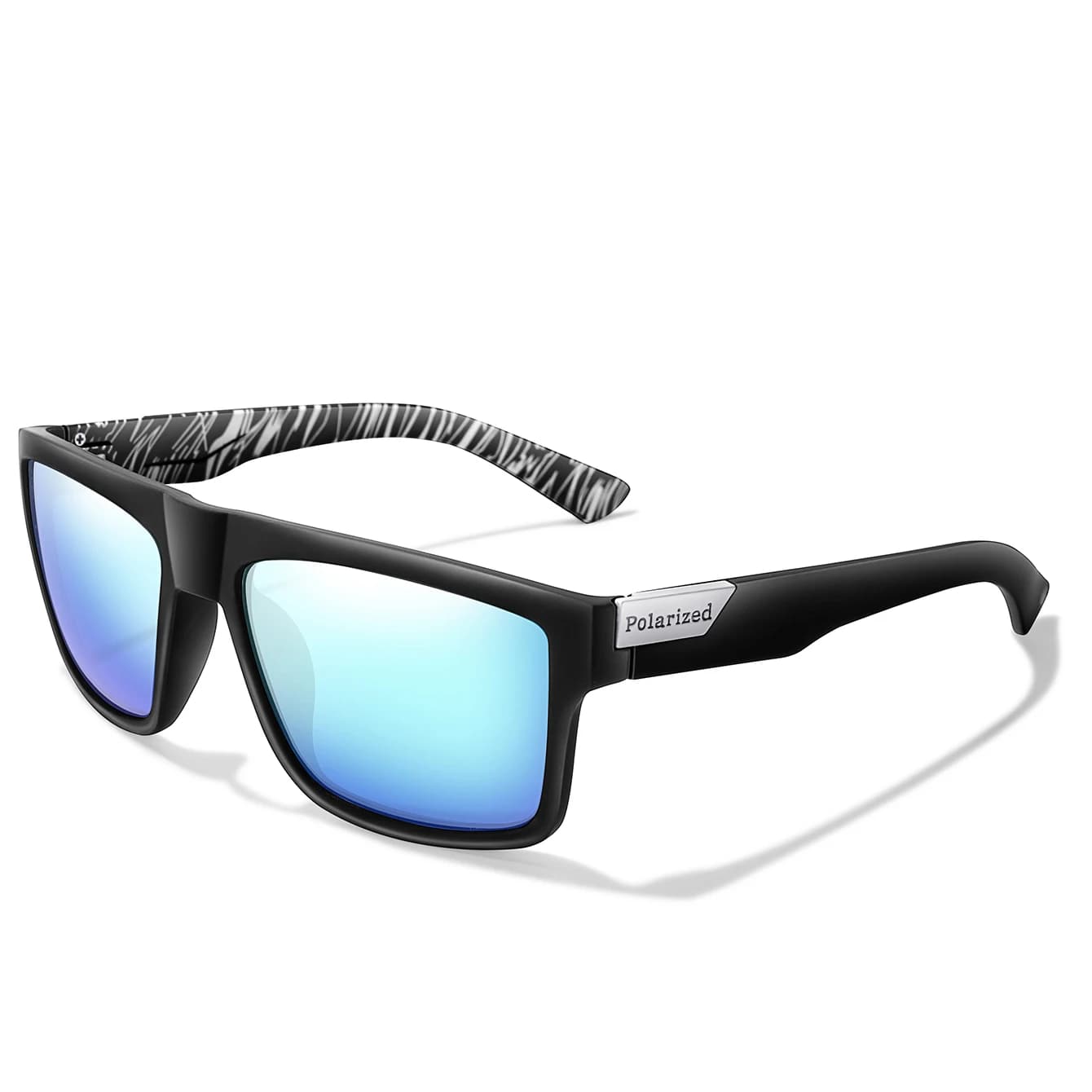 Lunettes de pêche polarisées TAC UV400 pour hommes - Vision HD anti-vent vintage sport