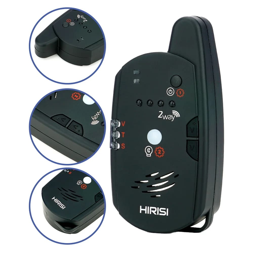 Set Hirisi Alarme Pêche Carpe Sans Fil avec 2 Swingers et Alarme Étanche 1+2 Télécommande 2 Voies
