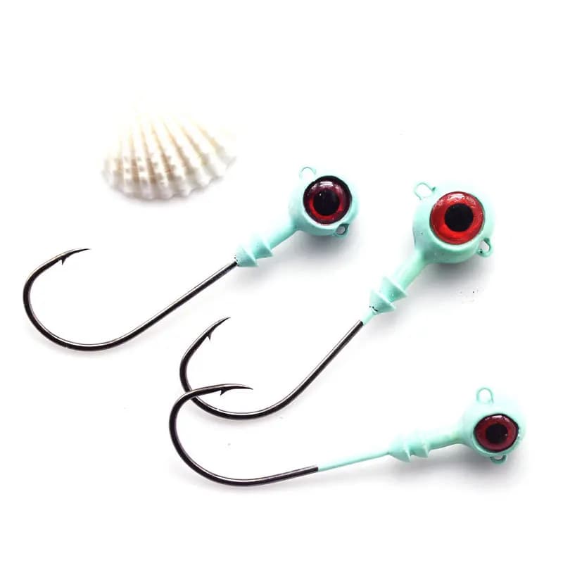 Hameçons plombés à ardillon pour leurres souples - lot de 3 pièces 3.5g à 10g pêche carpe