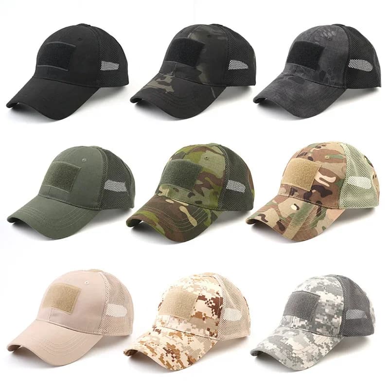 Casquette baseball unisexe camouflage pour pêche et sports outdoor - Séchage rapide anti-UV