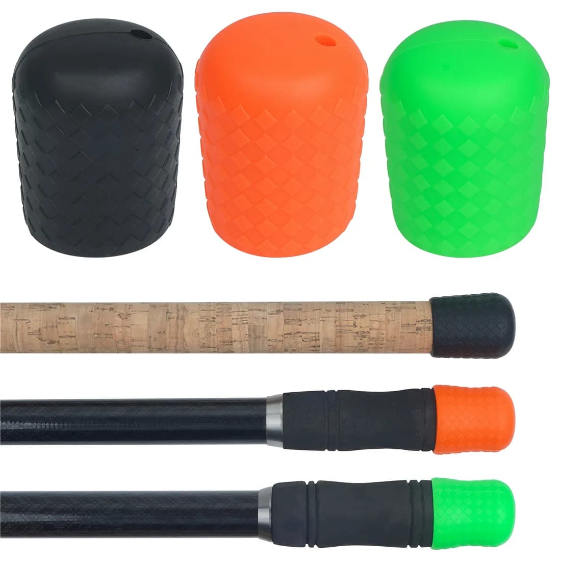 Protecteur de canne à pêche 3 pièces - Manchons amortisseurs pour embout de canne - Protection durable