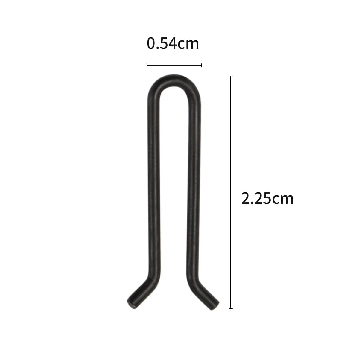 50 pièces plombs carpistes noir mat avec œillet en U - Accessoires de pêche clips de sécurité