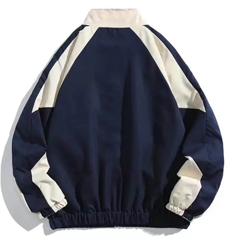 Veste varsity hip hop homme patchwork streetwear printemps automne pêche urbaine tendance