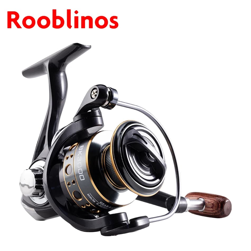 Moulinet pêche spinning Rooblinos BK métal frein interchangeable gauche droite truite carpe eau douce mer