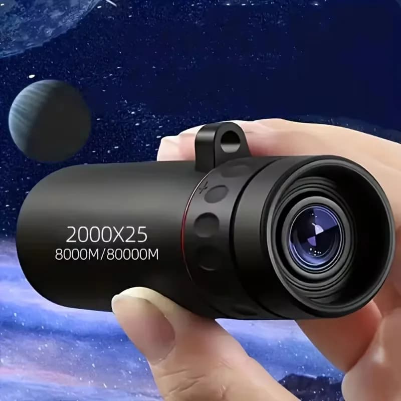 Monoculaire portable 2000x25 avec support smartphone observation poissons pêche précise