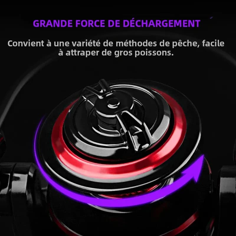 Moulinet spinning DEUKIO max drag 12KG - Carretilhas de pesca métal 2000-7000 pour pêche sportive