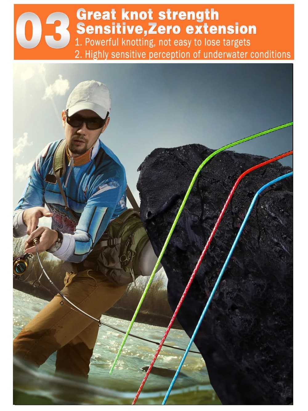 Ligne pêche tresse PE 8 brins 4 longueurs - Multifilamento spinning carpe mer eau salée extreme