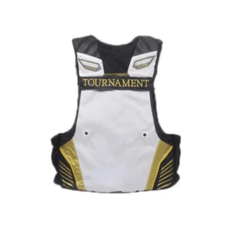 Veste de pêche homme flottable multifonction été pour la pêche et la baignade blanche noire