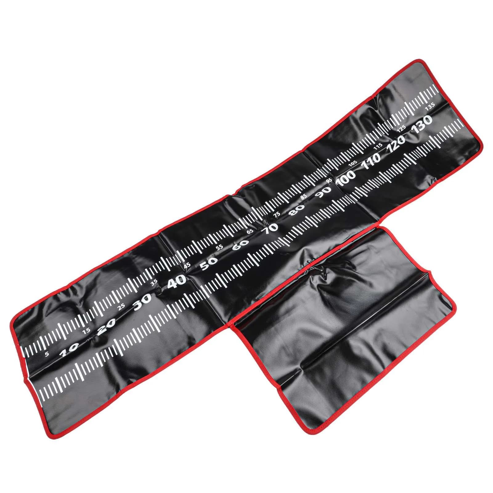 Tapis décrochage pliable 140x35cm avec mètre ruban - Protection poisson extérieur - Tapis réception pêche