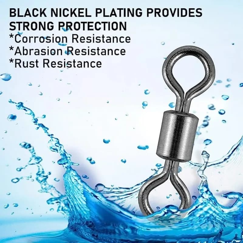 50-100pcs roulements à billes pêche connecteurs acier inoxydable accessoires carpe hameçons leurres