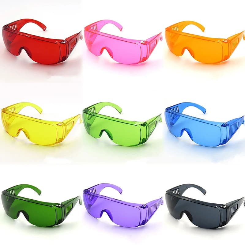 Lunettes de laboratoire dentaire étanches - Éclairage UV multicolore pour blanchiment des dents - Randonnée