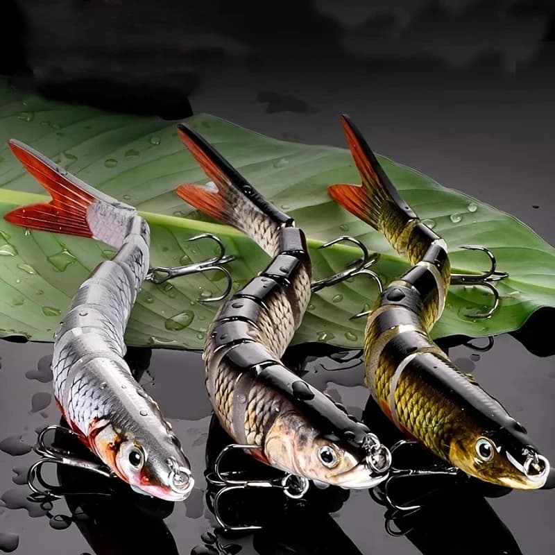 Leurre de pêche multi-articulé swimbait crankbait pour truite et bar en eau douce et mer