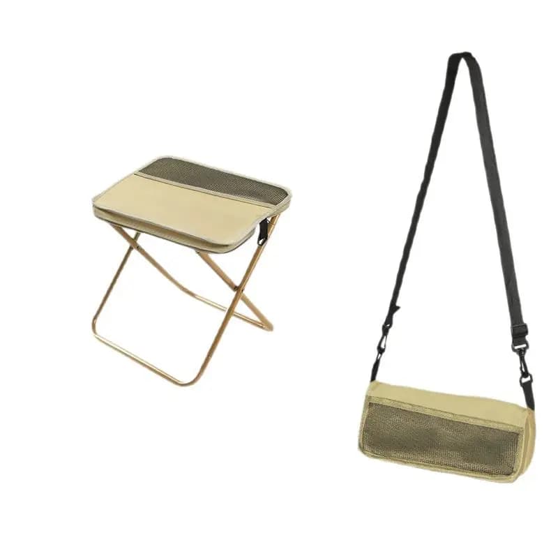 Chaise sac à dos pliante portable - Siège pêche camping filet d'attente équipement léger