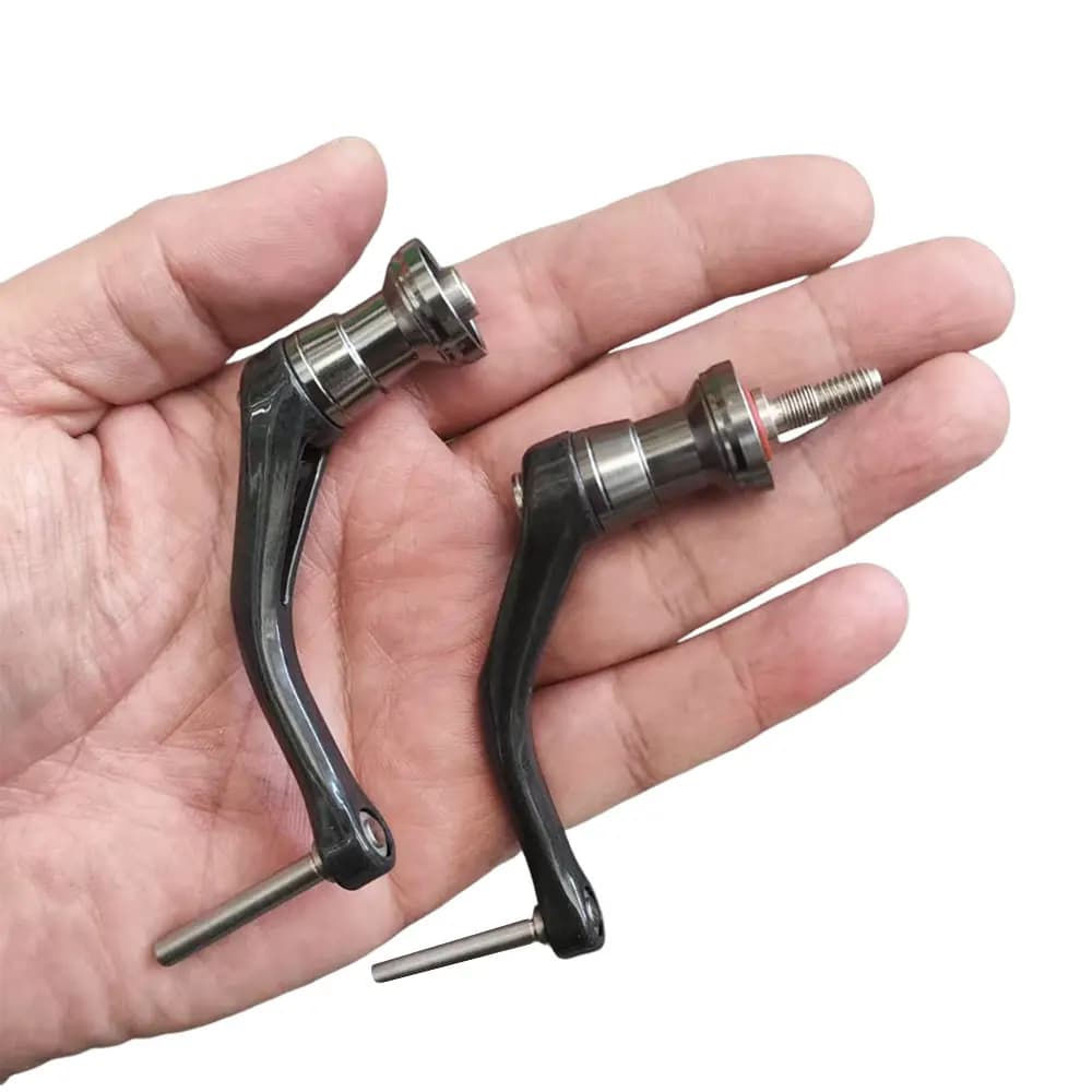 Manivelle de remplacement pour moulinet de pêche spinning SHIMANO et DAIWA type prise carrée ou hexagonale