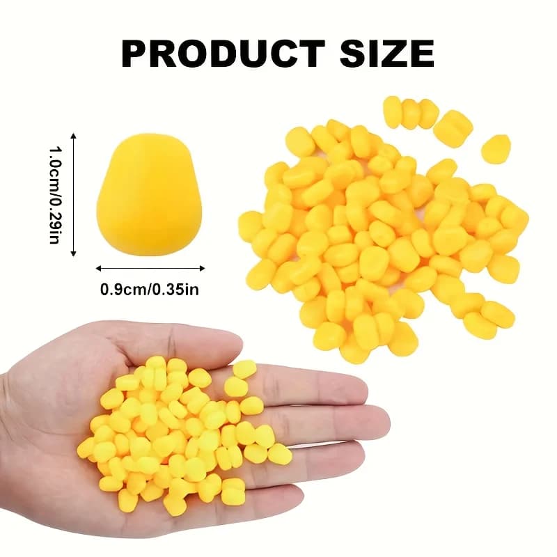 200pcs appât carpe flottant pop-up maïs silicone - amorce artificielle parfumée pour étang