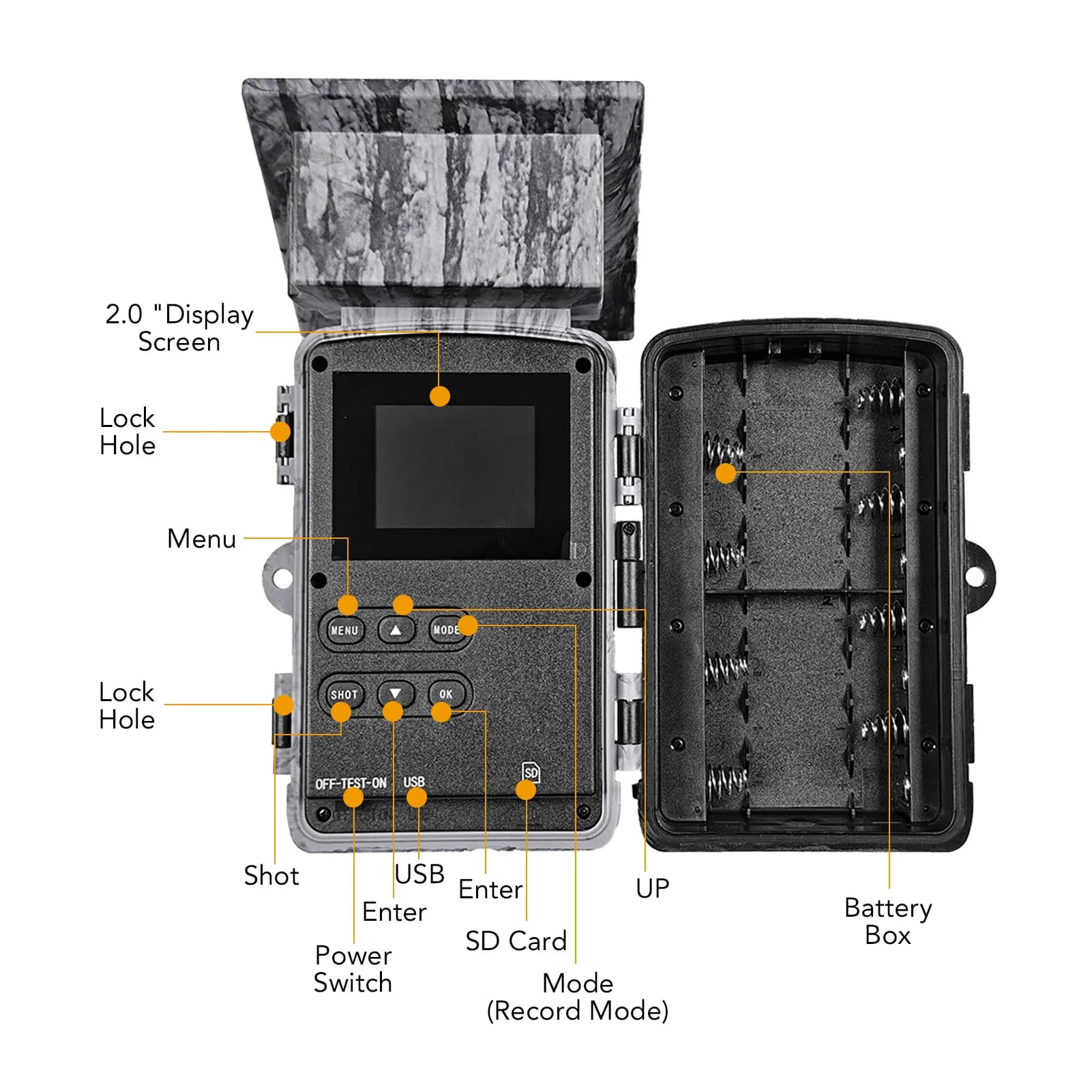 Caméra solaire WiFi APP 4K 60MP étanche IP66 - Contrôle mobile pour surveillance animalière professionnelle