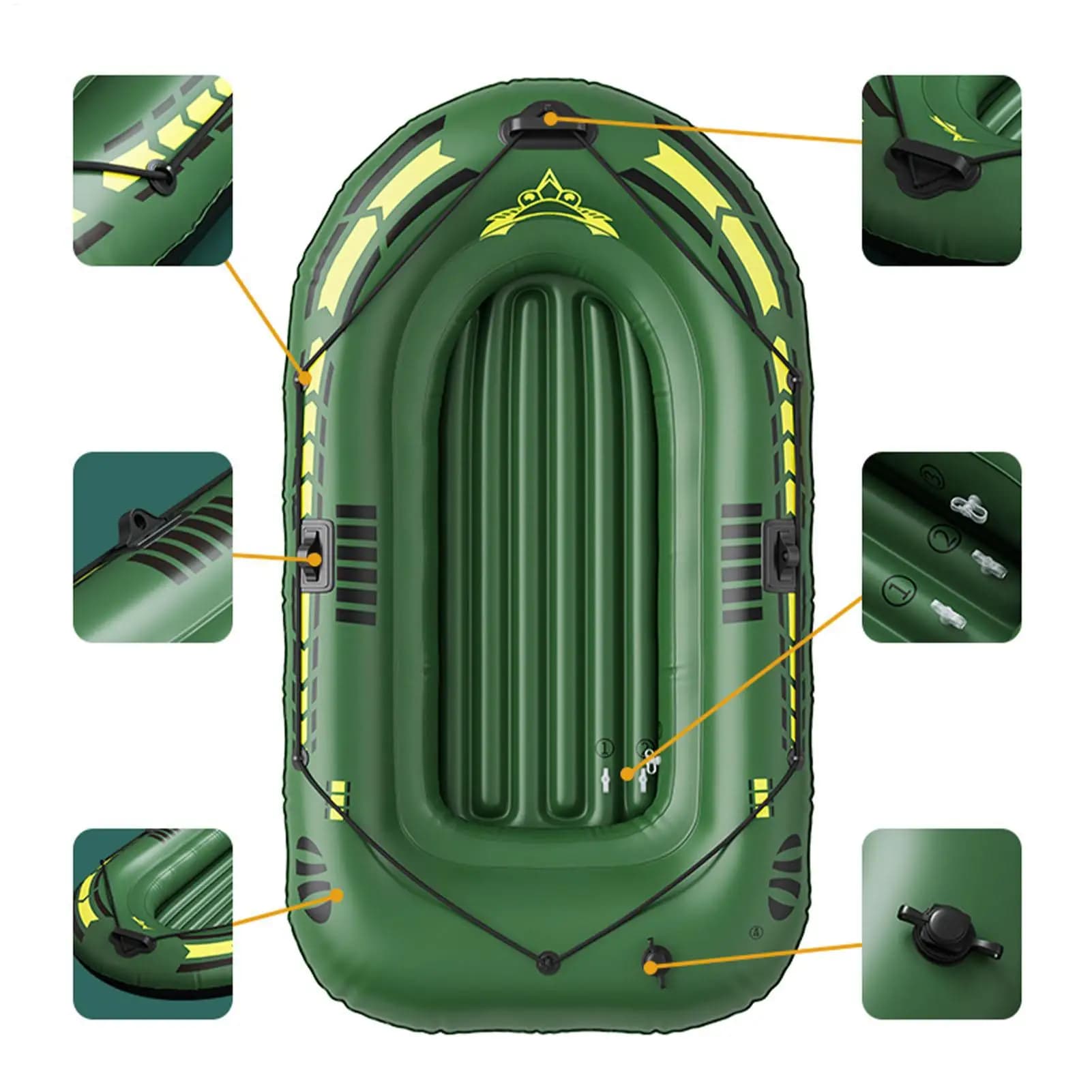 Radeau gonflable pêche et rafting - Bateau portable kayak gonflable pour activités extérieures