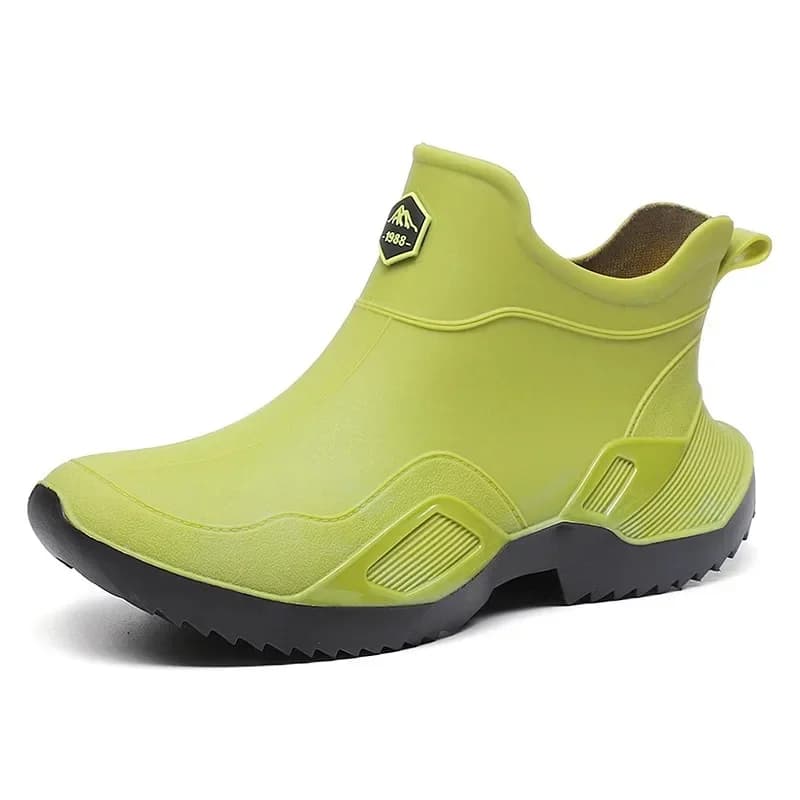 Bottes de pluie unisexes courtes anti-dérapantes PVC épais pour pêche printemps été - Chaussures aquatiques