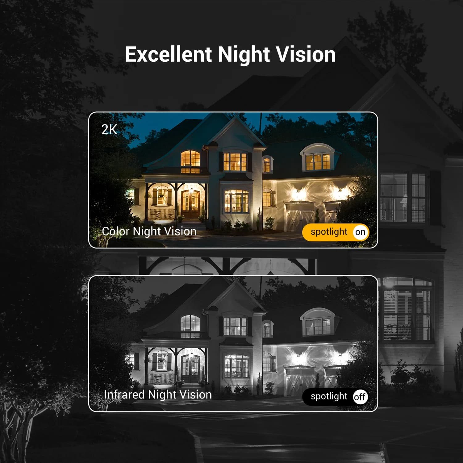 Caméra de surveillance extérieure BoyKeep 3MP WiFi vision nocturne couleur pour sécurité maison et pêche