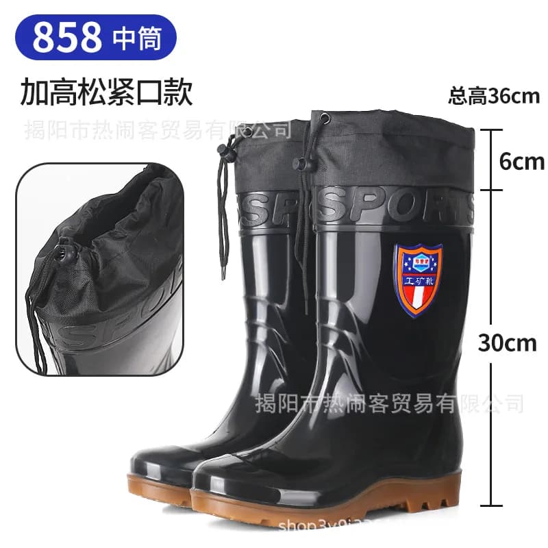 Bottes de pluie homme imperméables antidérapantes hautes pour travail et protection pluie matériau durable
