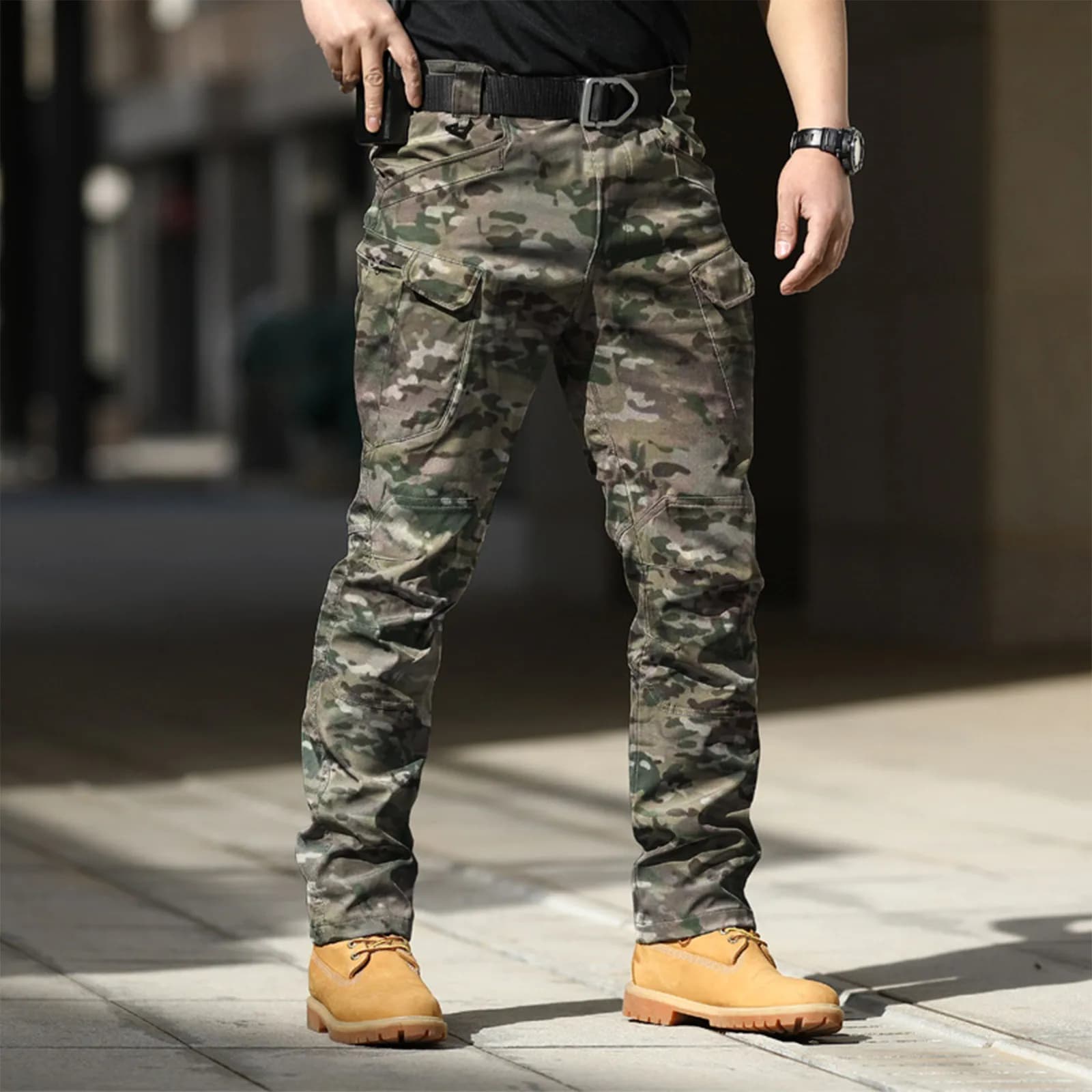 Pantalon cargo classique homme - Multi-poches - Pêche randonnée camping tous terrains polyvalent