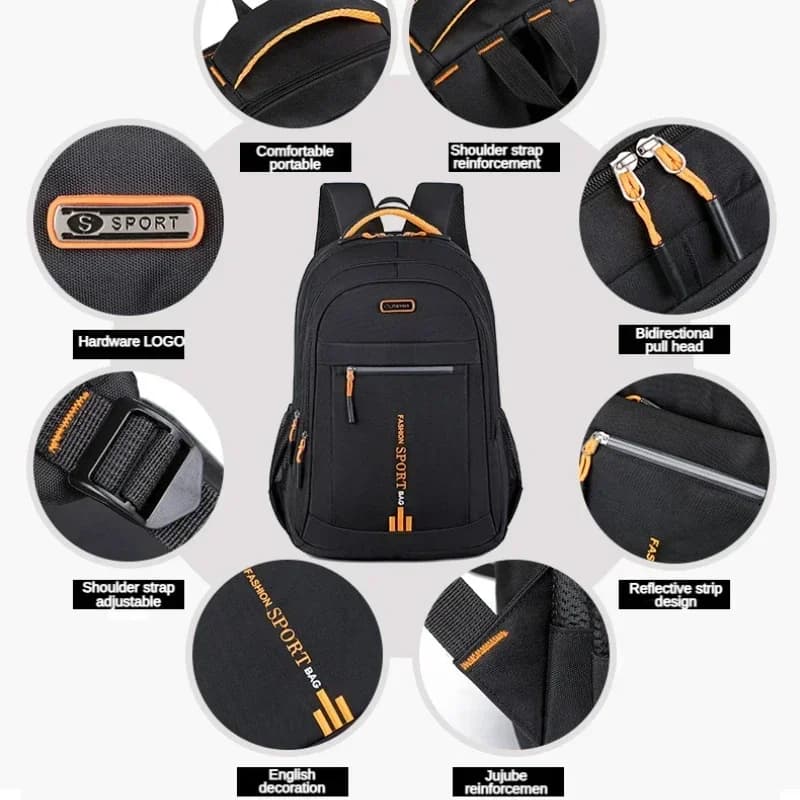 Sac à dos homme Oxford étanche ordinateur - Cartable professionnel voyage école lycée étudiant