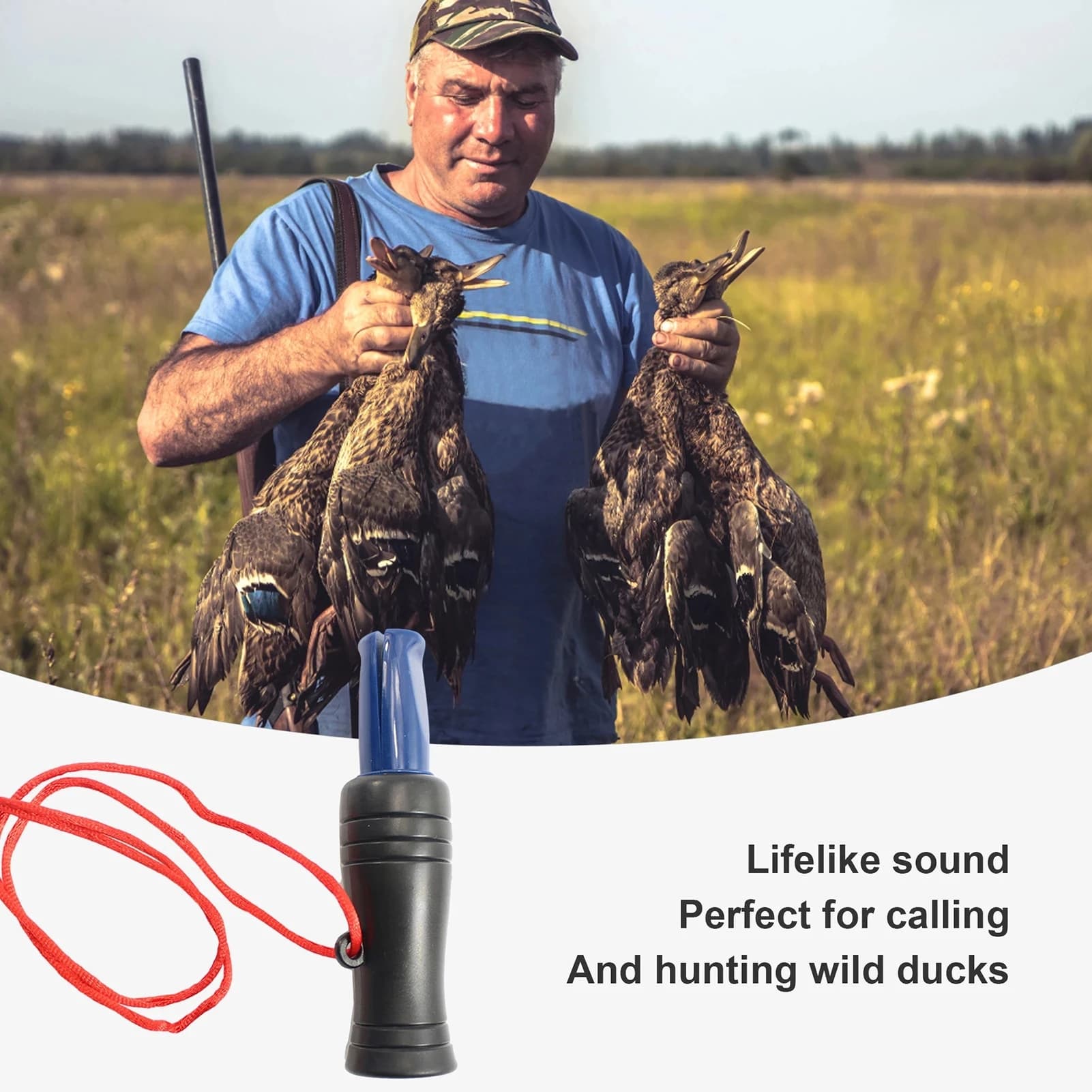Sifflet appel canard colvert extérieur - Appeau faisan et outil de chasse appât