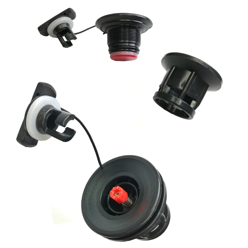 Valve à air PVC 8 rainures avec bouchons pour bateau pneumatique raft pêche gonflable étanche
