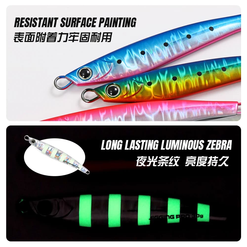 Jig Jugulo 15g à 60g - Jig de casting métal pour pêche du bord et pêche en mer leurre jigging