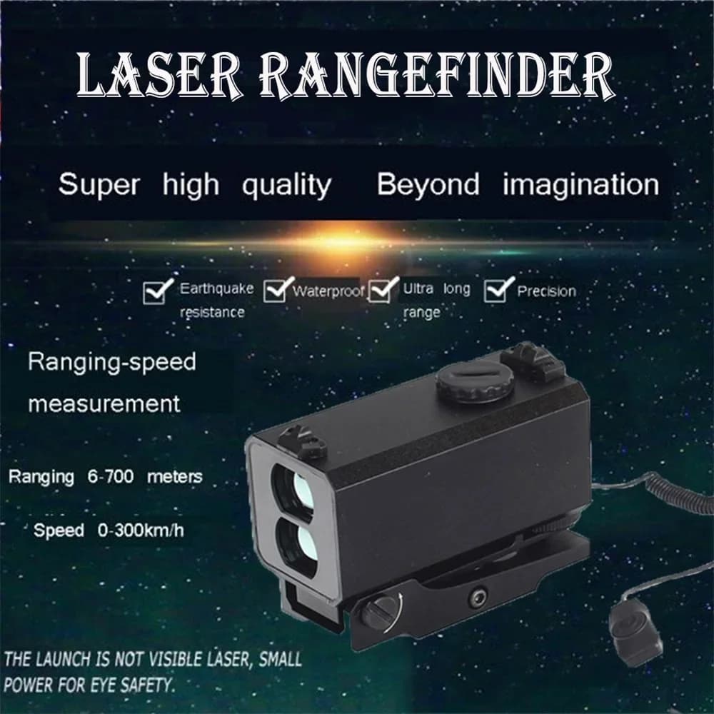 Télémètre laser mini métal professionnel 2-en-1 pour chasse et pêche - Mesure 1200m avec vitesse