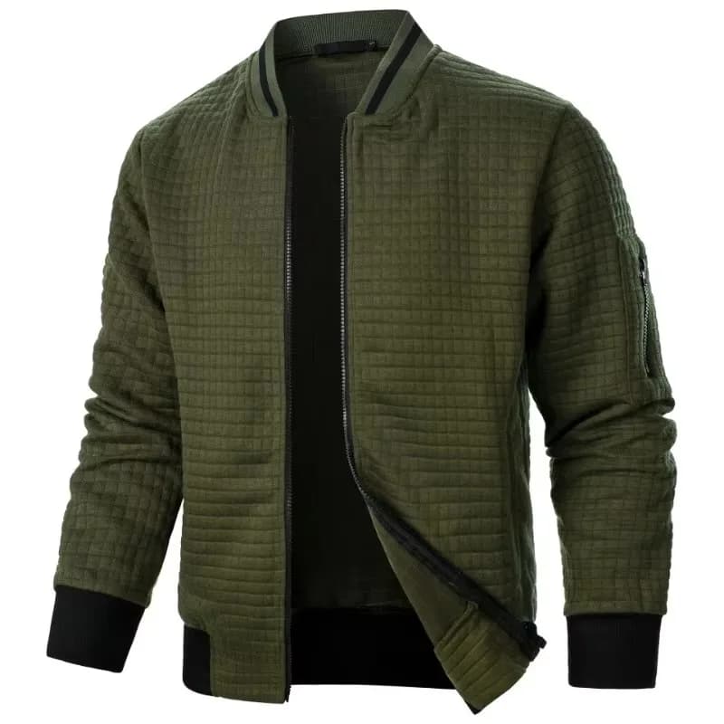 Veste baseball pêche homme automne - Sweatshirt chaud à col montant pour pêche outdoor