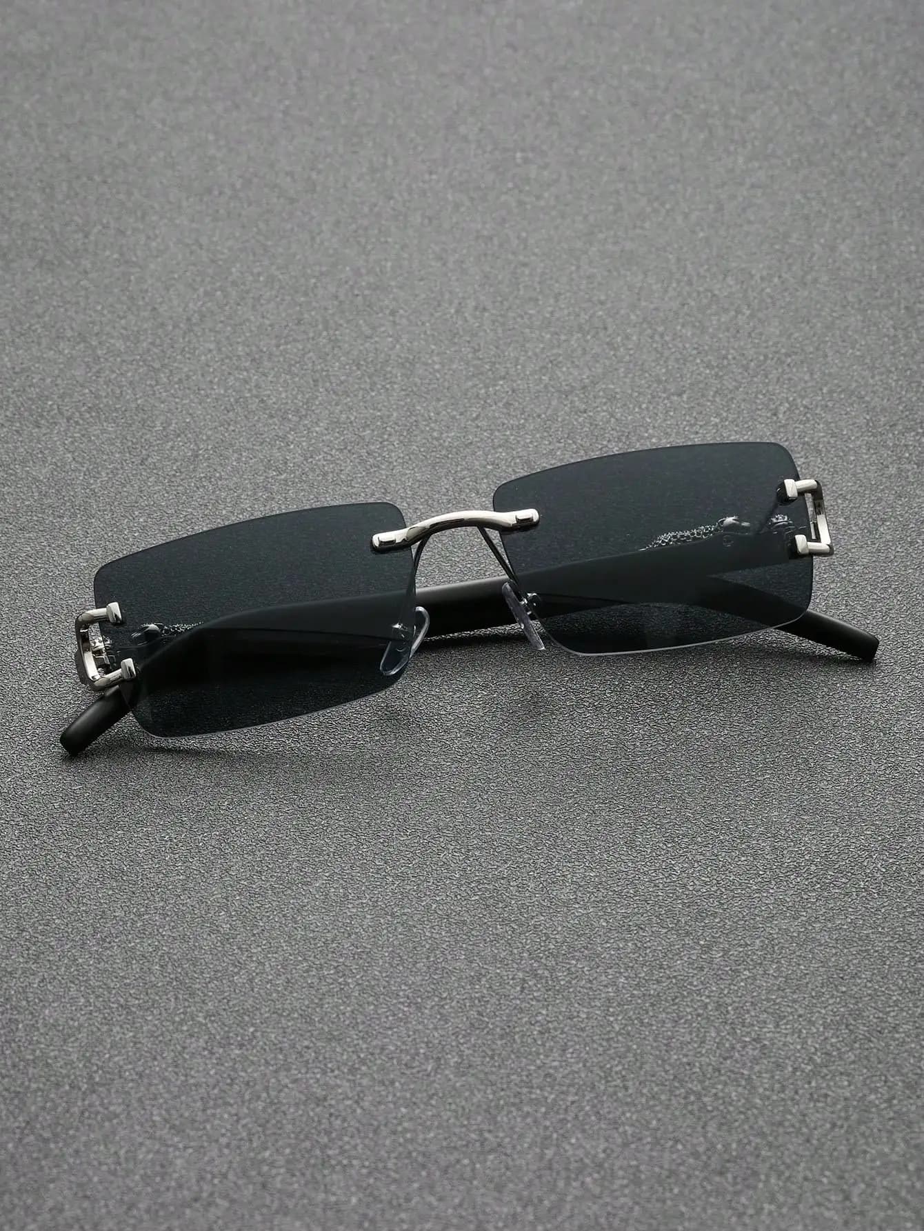 Lunettes de soleil métal carrées unisex pour pêche et cyclisme - Accessoire mode outdoor tendance