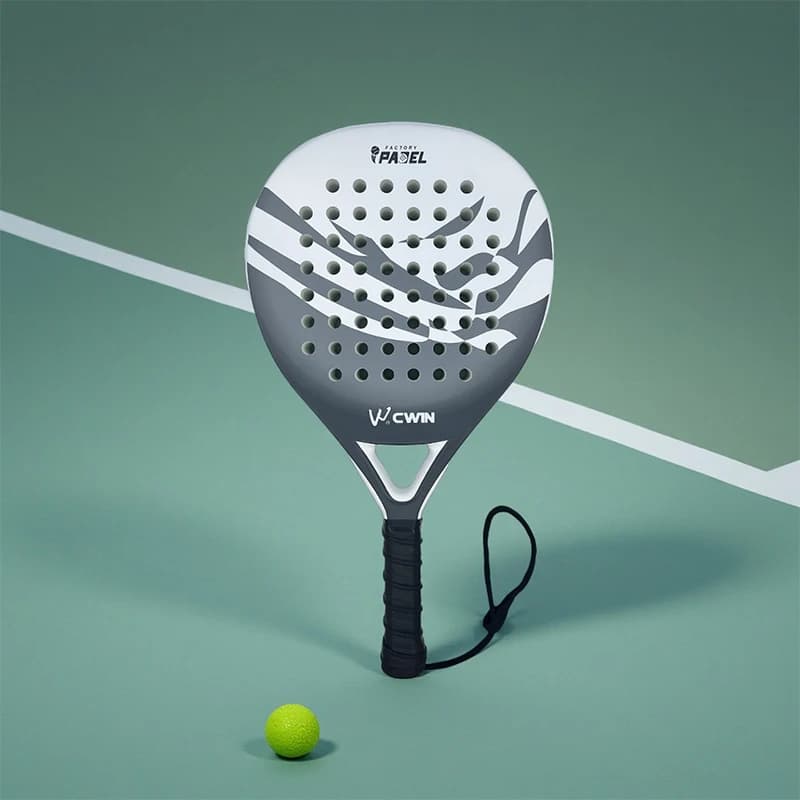 Raquette de padel Cwin 2026 carbone légère EVA douce absorption chocs grip confort avec sac