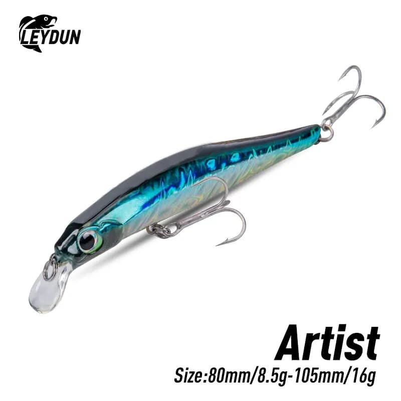 Leurre minnow Artist FR Silence 80mm 105mm - leurre coulant jerkbait pour bar et carnassiers
