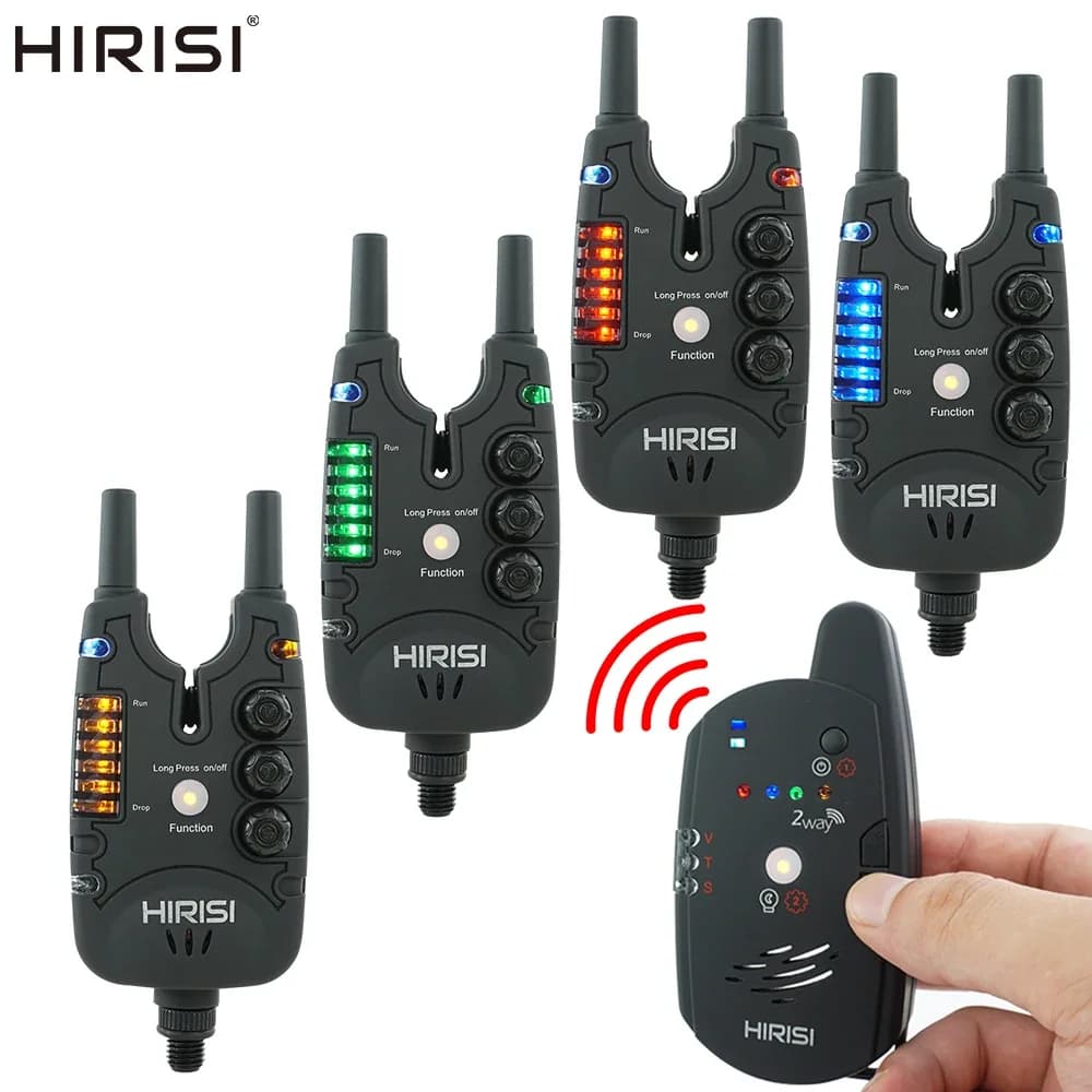 Hirisi Alarme Pêche Carpe Sans Fil S8 avec Télécommande 2 Voies Contrôle à Distance Détecteur Touche