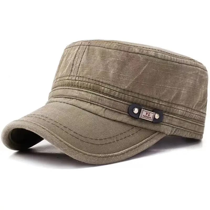 Casquette militaire coton pêche réglable - Style rétro armée pêcheur outdoor homme femme