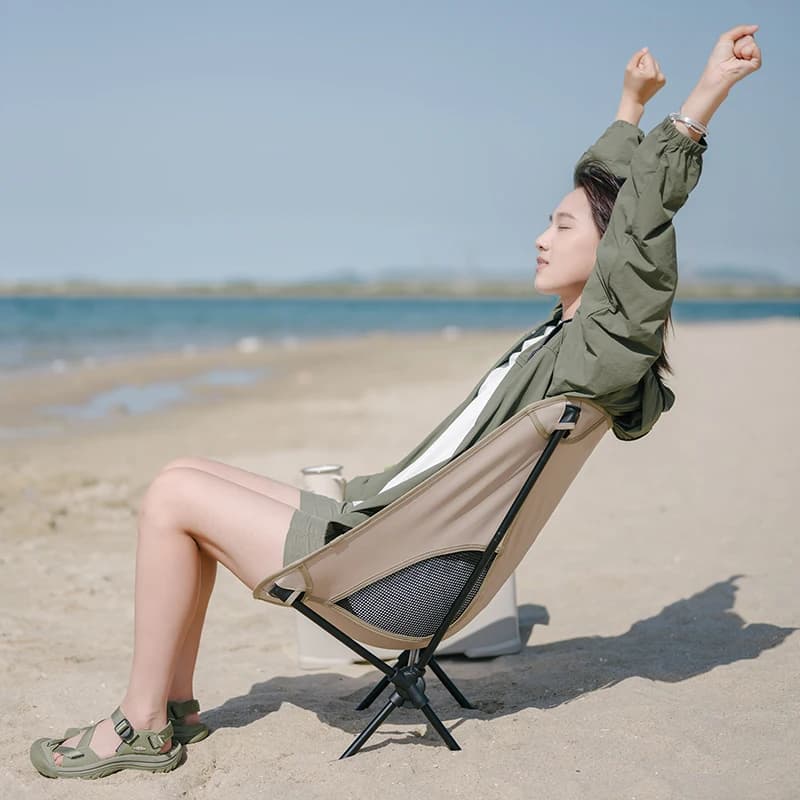 Chaise pliante pêche ultralégère Naturehike L01 - Fauteuil lune confortable pour camping et voyage