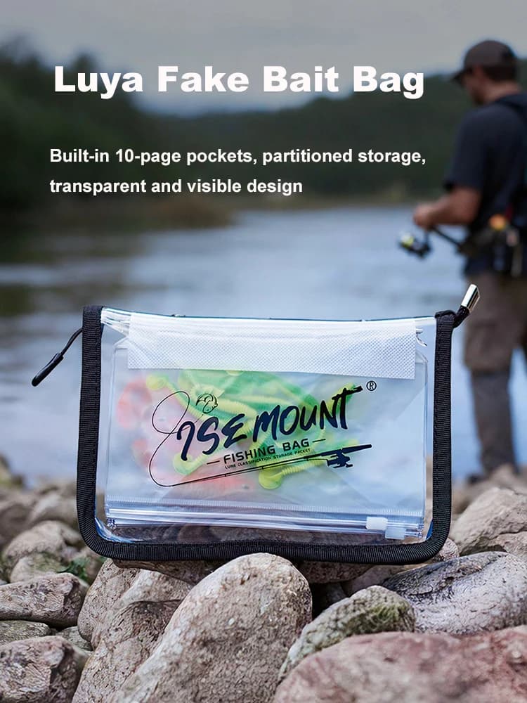 Sac tri PVC transparent leurres pêche Luya compartimenté étanche - Accessoire rangement organisation