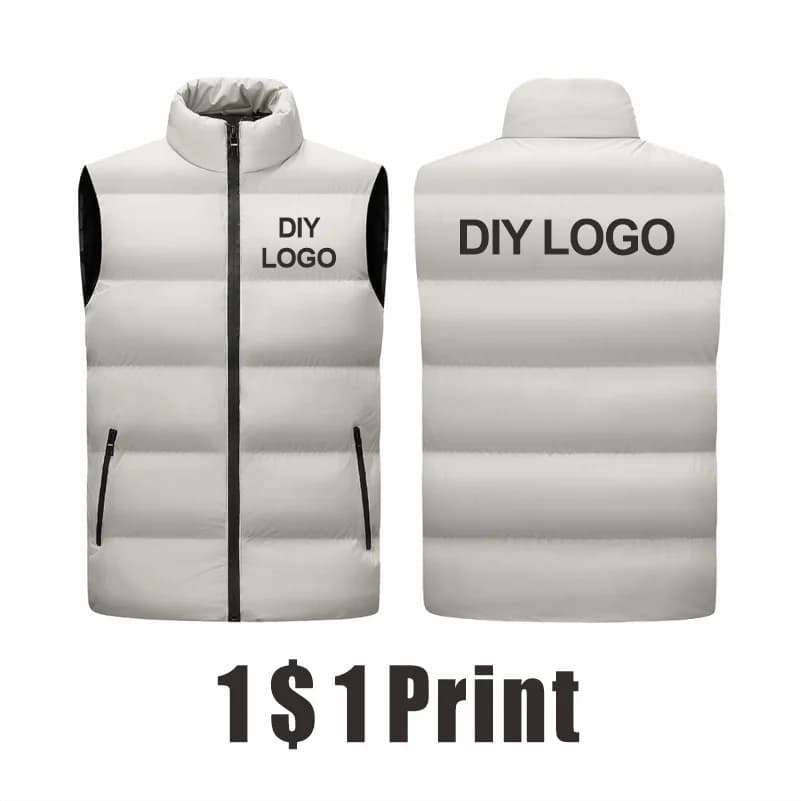 Gilet personnalisable pêche hiver sans manches - Veste coupe-vent doublée logo entreprise pêcheur