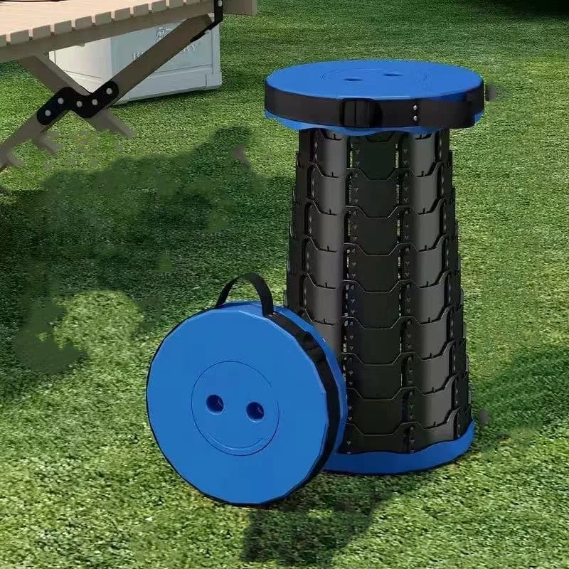 Tabouret télescopique pliant léger en plastique - Siège portable pour pêche et transport