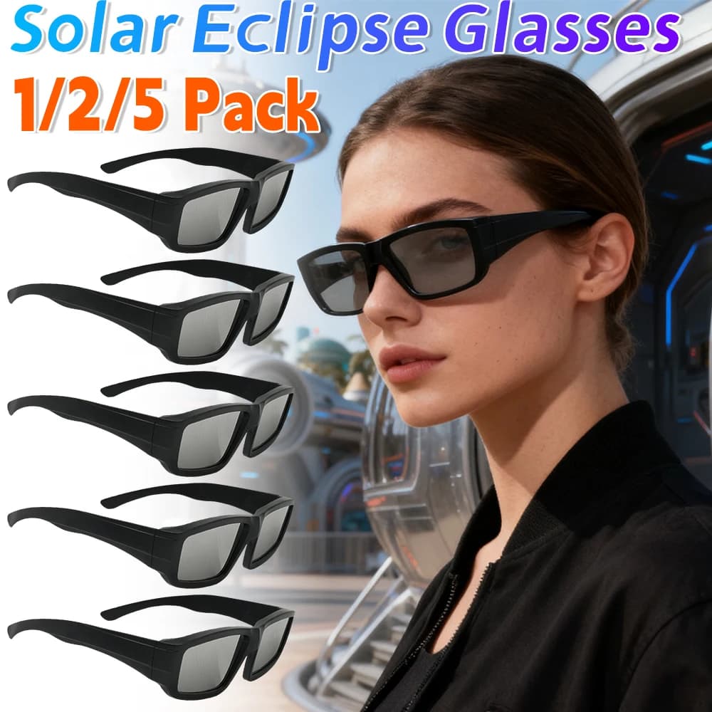 Lunettes d'éclipse solaire 1/2/5 pièces - Observation sécurité UV résistant pour pêcheurs curieux