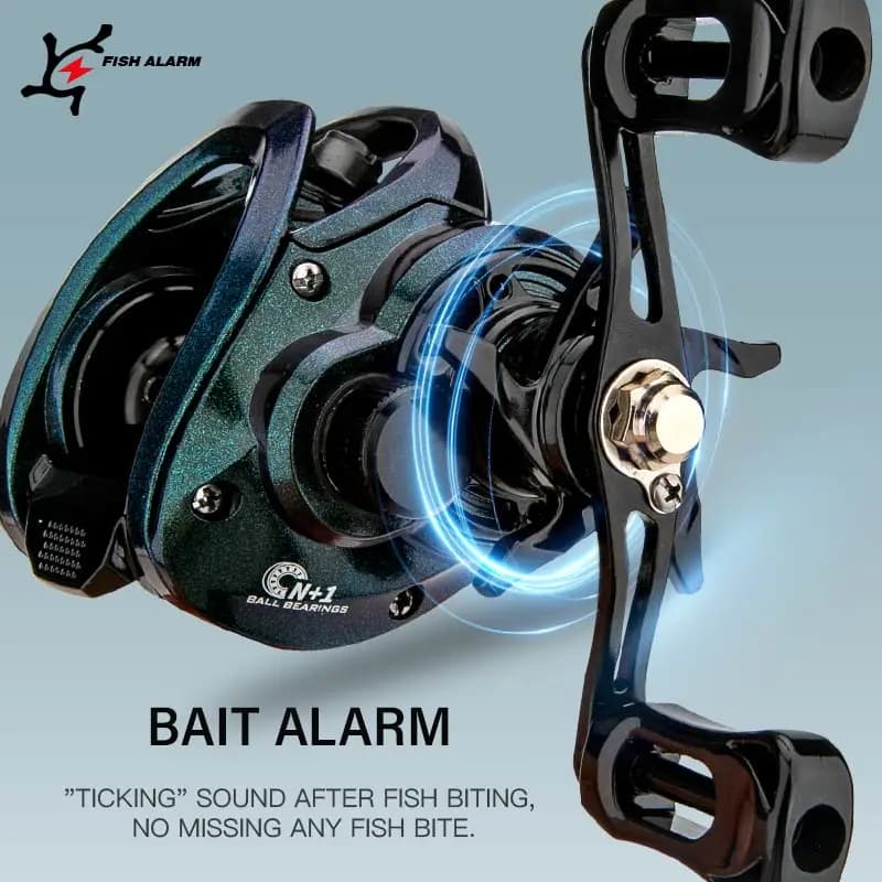 Moulinet casting CEMREO 7kg frein magnétique 7.0:1 pour pêche truite carpe - Petit corps léger