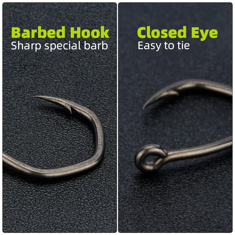 50 hameçons micro-barbelés Hirisi PTFE pour montages fins et pêche discrète des poissons méfiants