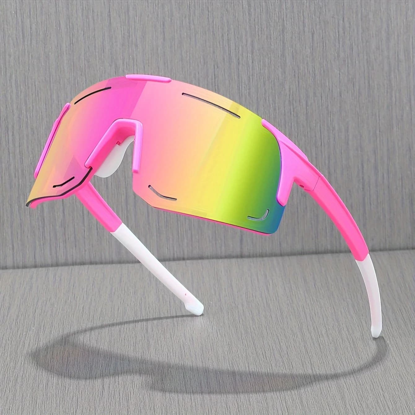 Lunettes de soleil sportives enveloppantes unies pour pêche et cyclisme - UV400 homme femme