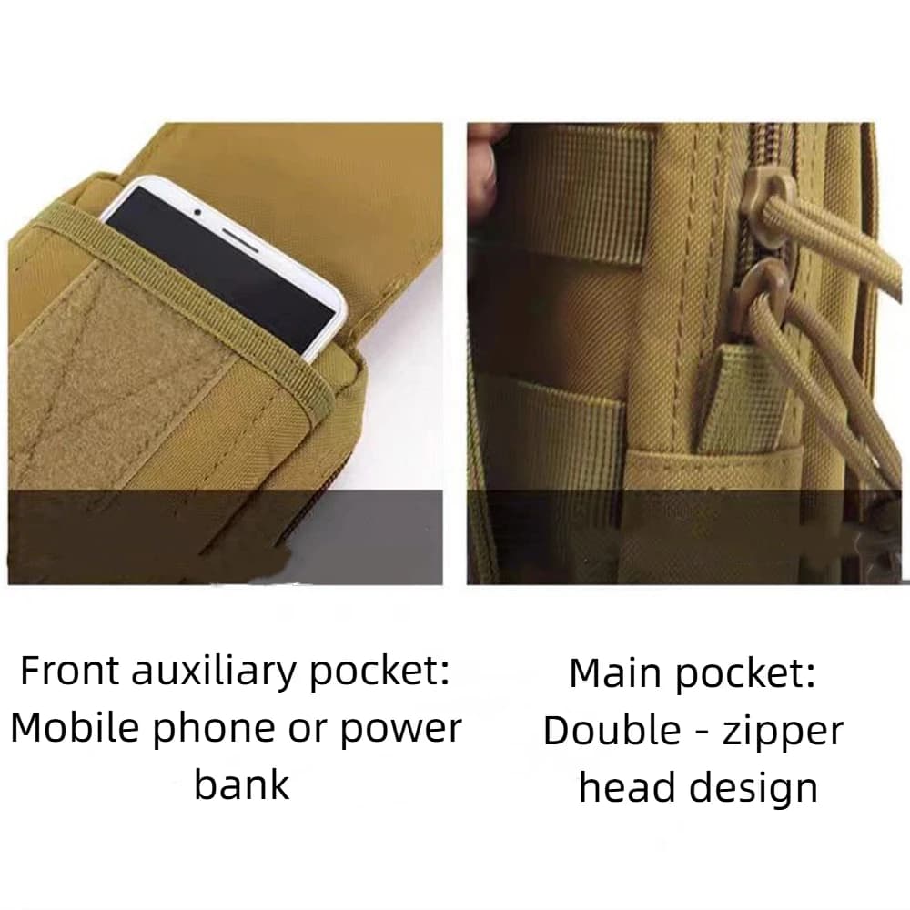 Sac banane tactique laser flip-top 1000D rangement petit matériel pêche outdoor