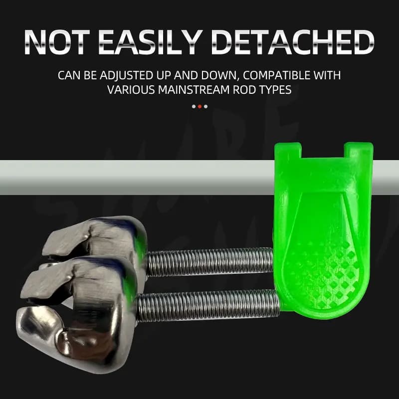 ShareShark 5-10 cloches morsure pêche ABS vert : clip embout canne accessoires pêche