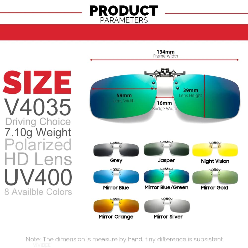 Lunettes de pêche VIVIBEE miroir bleu - Verres polarisés flip up vision nocturne UV400